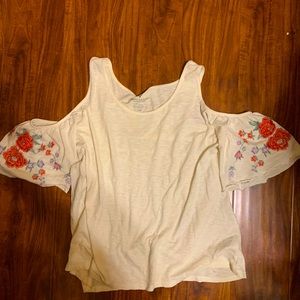 American eagle off the shoulder boho blouse